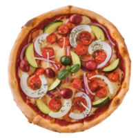 Veggie Pizza Top View png
