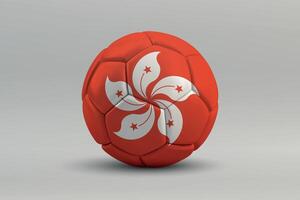 Hong Kong Soccer Ball with National Flag Design vector