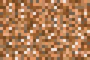 Pixel brick game background. Ground texture seamless pattern with brown cubes. Abstract noisy mosaic backdrop for hide censored content vector