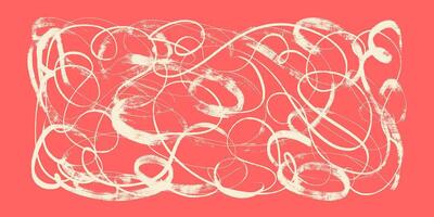 Colorful Hand Drawn Grunge Scribble Ink Background. Creative brush lines with rough edges. Abstract freehand line borders. Highlight splashes vector
