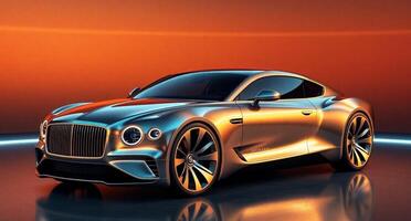 Timeless Luxury Concept Car with Soft Gold Accents and Sleek Design photo