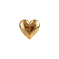 Sparkling Golden Heart. A Symbol of Love and Affection, Shiny and Gleaming png