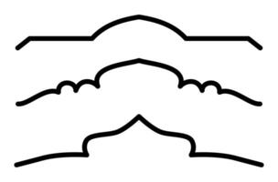 Symmetrical line drawing depicting a sophisticated architectural motif, perfect for design inspiration or as a decorative element. vector