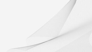 Black Wavy Lines Isolated on White Abstract Background vector