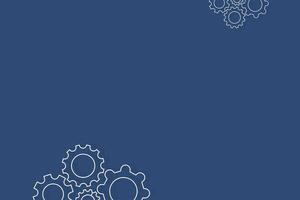 Gears background on blue background vector