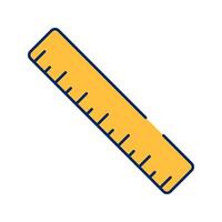 Ruler, a straight measuring tool used for precise measurements and drawing straight lines, essential in construction and design planning. vector