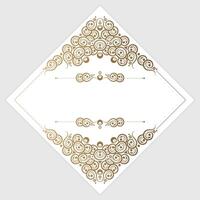 Luxury gold calligraphy ornament art frame line design template vector