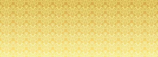 Gold ornament pattern art design background vector