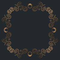 gold decorative art frame design background vector