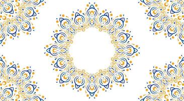 Colorful invitation background style ornamental pattern design template vector