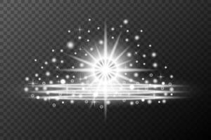 a bright star with sparkles on background vector