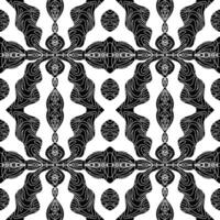 a black and white, pattern with a wavy design vector