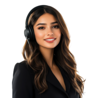 Call Center Agent Helping Customers Over the Phone Transparent Background. png