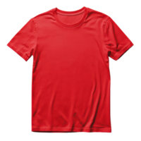 Red T-Shirt Mockup for Design Preview Transparent Background. png