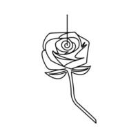 Rose continuous single-line art exemplifies the perfect balance between art and nature, capturing the essence of a rose with minimalist precision. vector