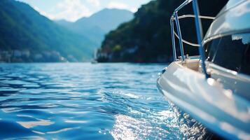 Peaceful Lake Journey with Scenic Boating Experience on Tranquil Waters photo