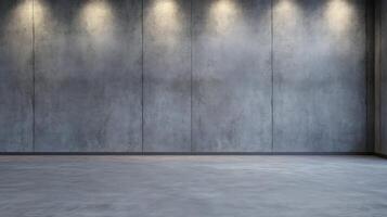 Empty Modern Industrial Space with Concrete Walls and Moody Lighting photo
