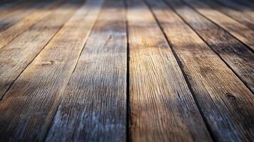 Rustic Wooden Floorboards with Natural Light and Shadows Adding Depth photo