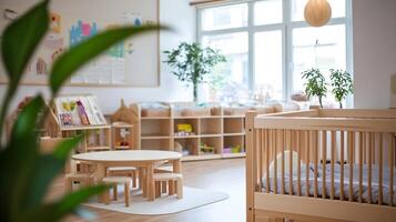 Bright and Cozy Toddler Nursery Room with Modern Decor and Playful Atmosphere photo