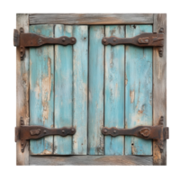 Isolated Aged Window Shutter for Design Projects Transparent Background. png