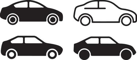 Simple Illustrations of Various Car Models vector