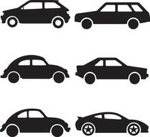 The Simple Line Art Illustrations of Various Car Models vector