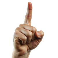 Hand gesture index finger pointing up selection click png