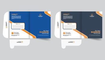 Business document cover modern and unique file folder design for your business. File folder design for office or company. Office file, office folder, office document, file folder design template. vector