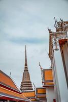 Wat Pho, one of the oldest temples in Bangkok, Thailand, has a stupa. photo