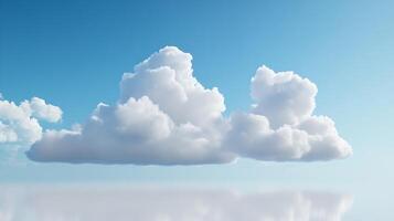 Serene Fluffy Clouds in Blue Sky Perfect for Natural Backdrops photo