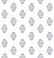 Seamless pattern of hand drawn sketch menstrual pad napkin isolated on white background vector