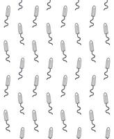 Seamless pattern of hand drawn doodle sketch menstrual tampon isolated on white background vector