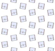 Seamless pattern of hand drawn doodle sketch menstrual pad pack vector