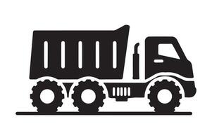 Simple Black Truck Silhouette Design for Graphics Projects vector
