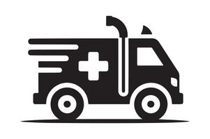 Elegant Black Truck Silhouette for Various Uses vector