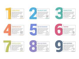 Numbers with place for your text vector