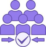 Assembly Color Icon. Icon. Group Of People. Meeting Concept vector