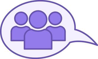 Group Talk Color Icon. Icon. Group of People Discussing Important Issues. Meeting Concept vector
