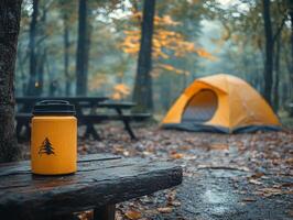 Camping in the fall photo