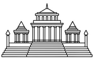 An ancient temple complex. vector