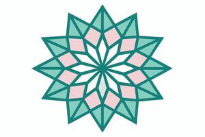 Star Design with Triangular Pattern vector