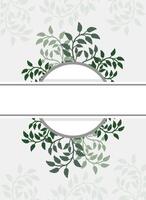 Modern abstract green leaf illustration. Natural background with place for text vector