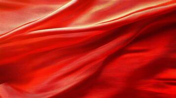 Luxurious Deep Red Satin Fabric Texture with Elegant Flowing Patterns photo