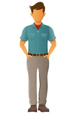 young man is handsome modern and promising illustration isolated