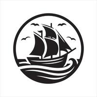 Lugger Silhouette Vectors Illustrations for Designers and Creatives