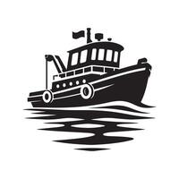 Towboat Silhouette Vectors Designs for Modern Graphics