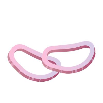 Purple onion rings in flat design. illustration isolated.
