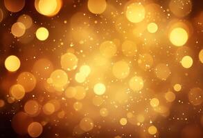 Ethereal Red and Gold Bokeh Background photo