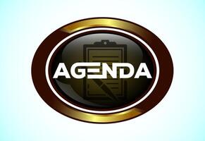 Agenda button design illustration. Suitable for mobile app, and website UI vector