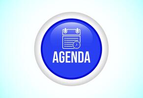 Agenda button. Suitable for mobile app, and website UI design. vector